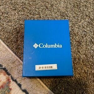 Columbia Blue and Black Leather Front Pocket Wallet